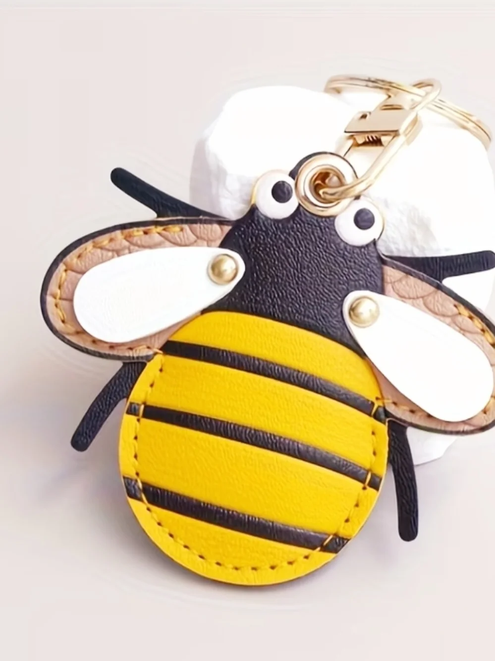 Bumblebee Keychain Bag Charm - Yellow Black